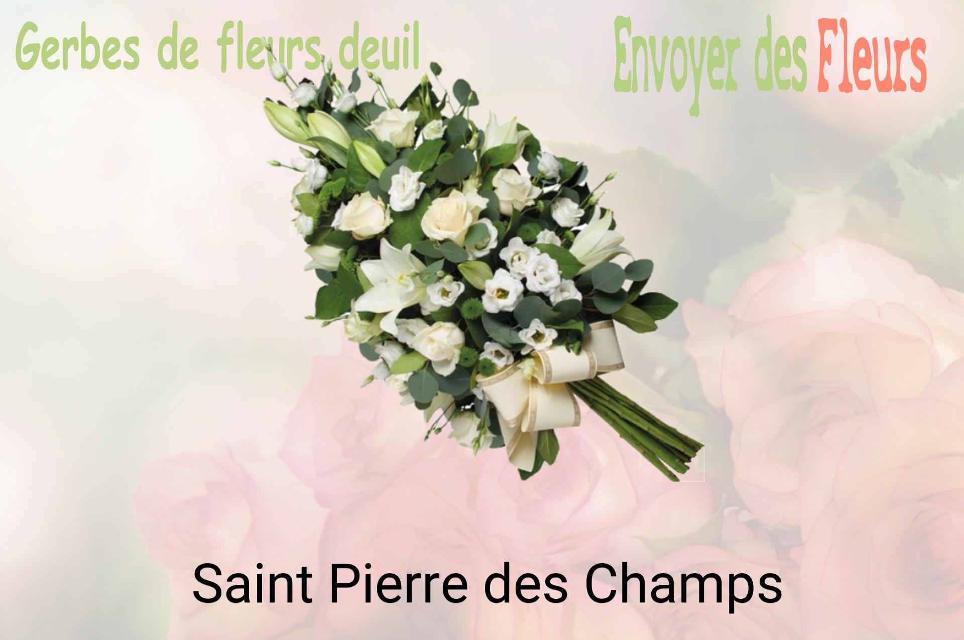 Gerbe de fleurs de deuil livrée à Saint-Pierre-des-Champs